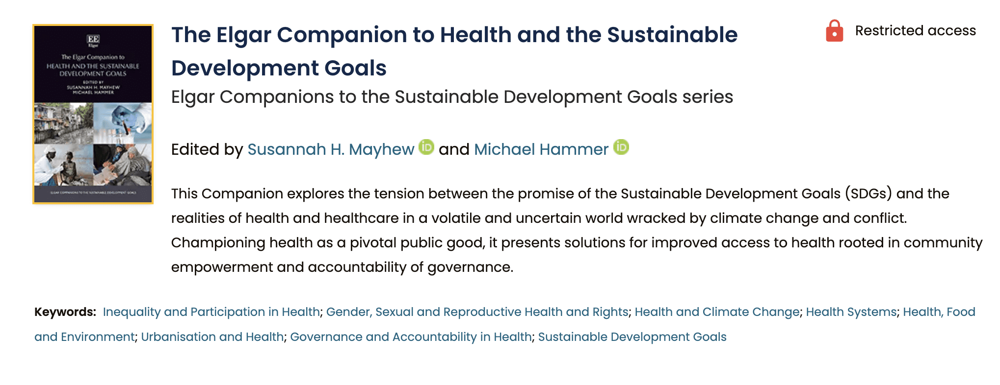 Book chapter: Towards a planetary health approach to nature conservation